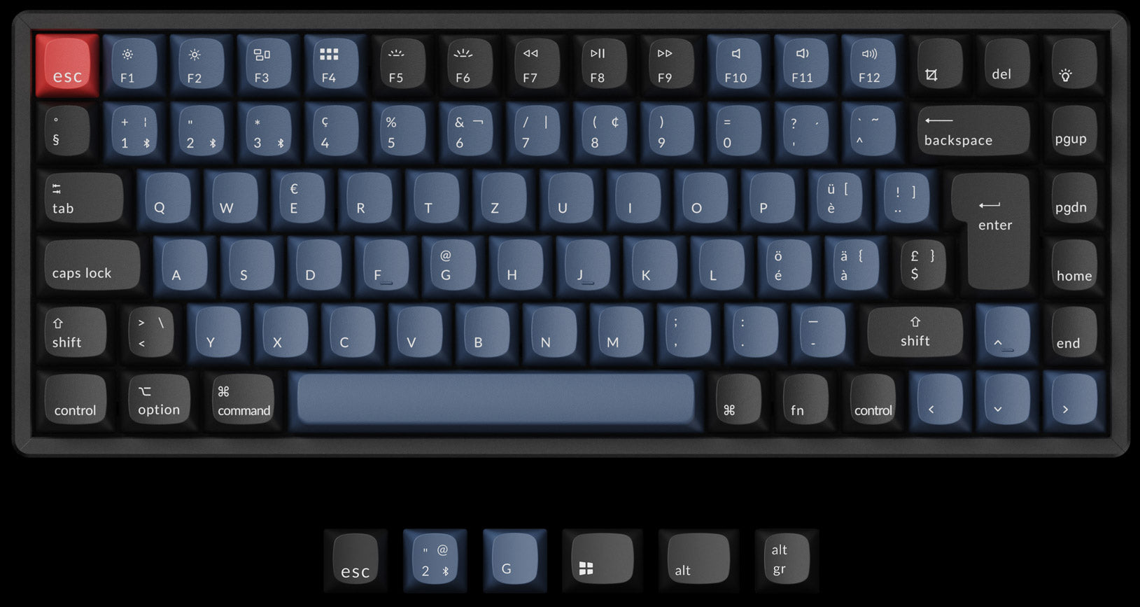 Keychron K2 Pro QMK/VIA Wireless Mechanical Keyboard For Mac And Windows-Swiss ISO Layout