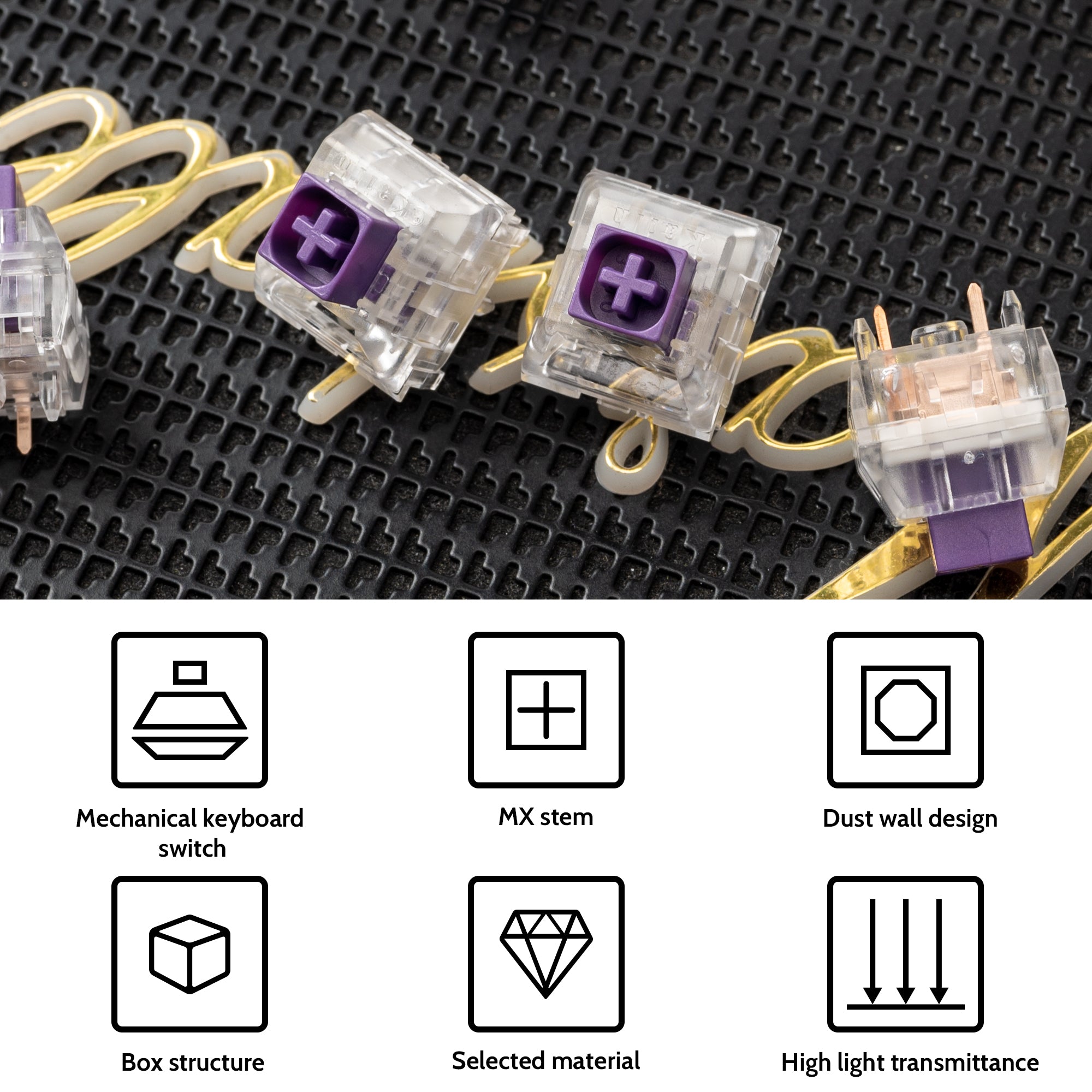 Kailh Crystal Royal Box Tactile Switch – Keychron