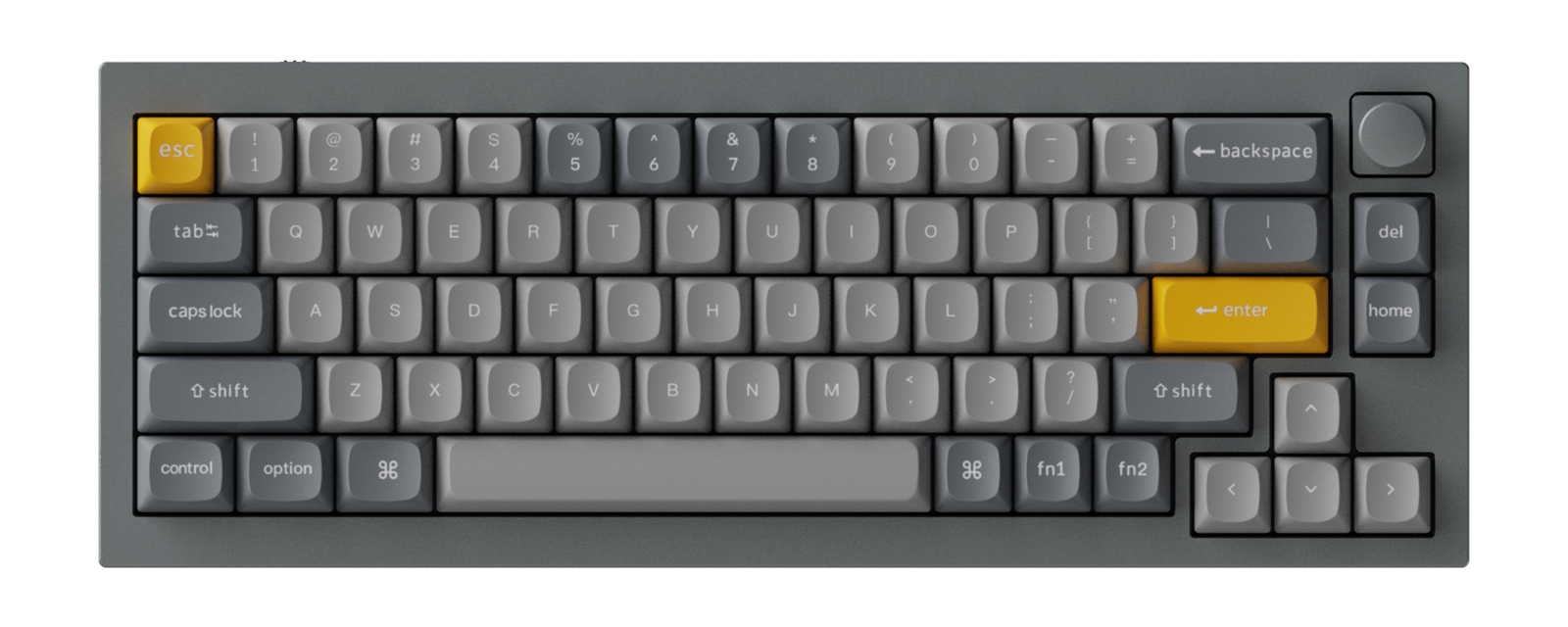 Keychron Q2 Full Customizable 65 percent layout mechanical keyboard supports QMK VIA with hot-swappable Gateron Phantom Mechanical Red Blue brown switch