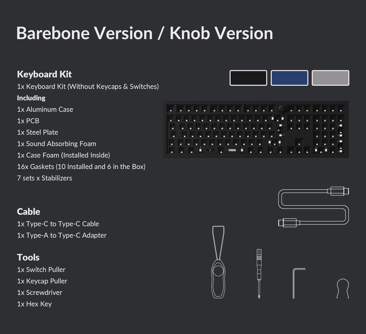 Keychron Q6 ISO Barebone Full Size Custom Mechanical Keyboard