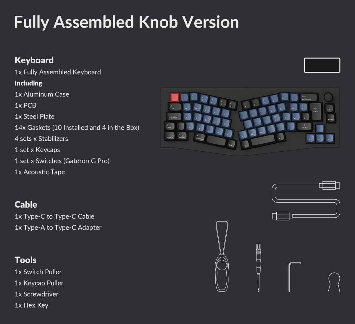 Keychron Q8 65% Alice Layout Custom Mechanical Keyboard