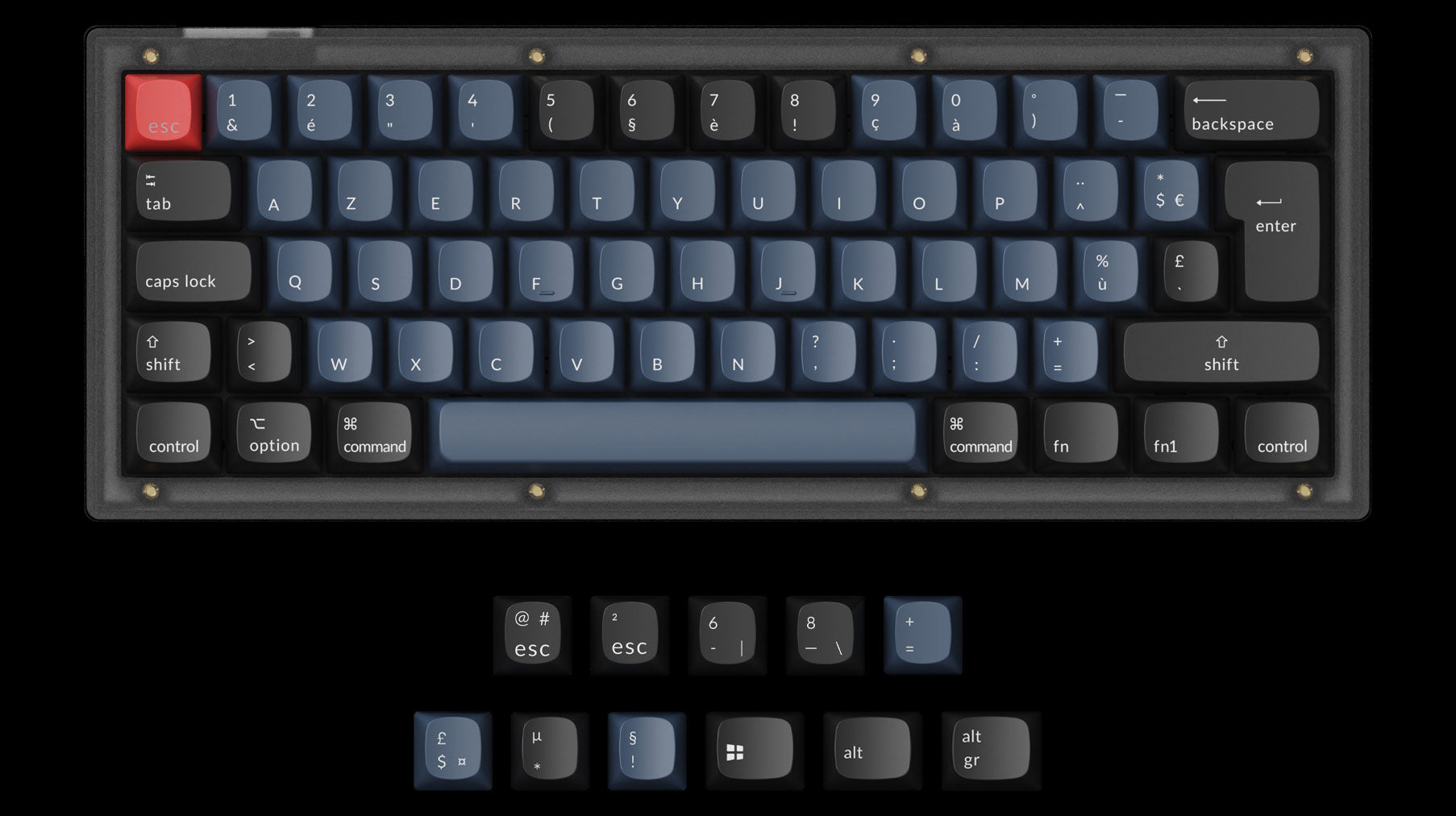 Keychron V4 QMK/VIA Custom Mechanical Keyboard French ISO Layout