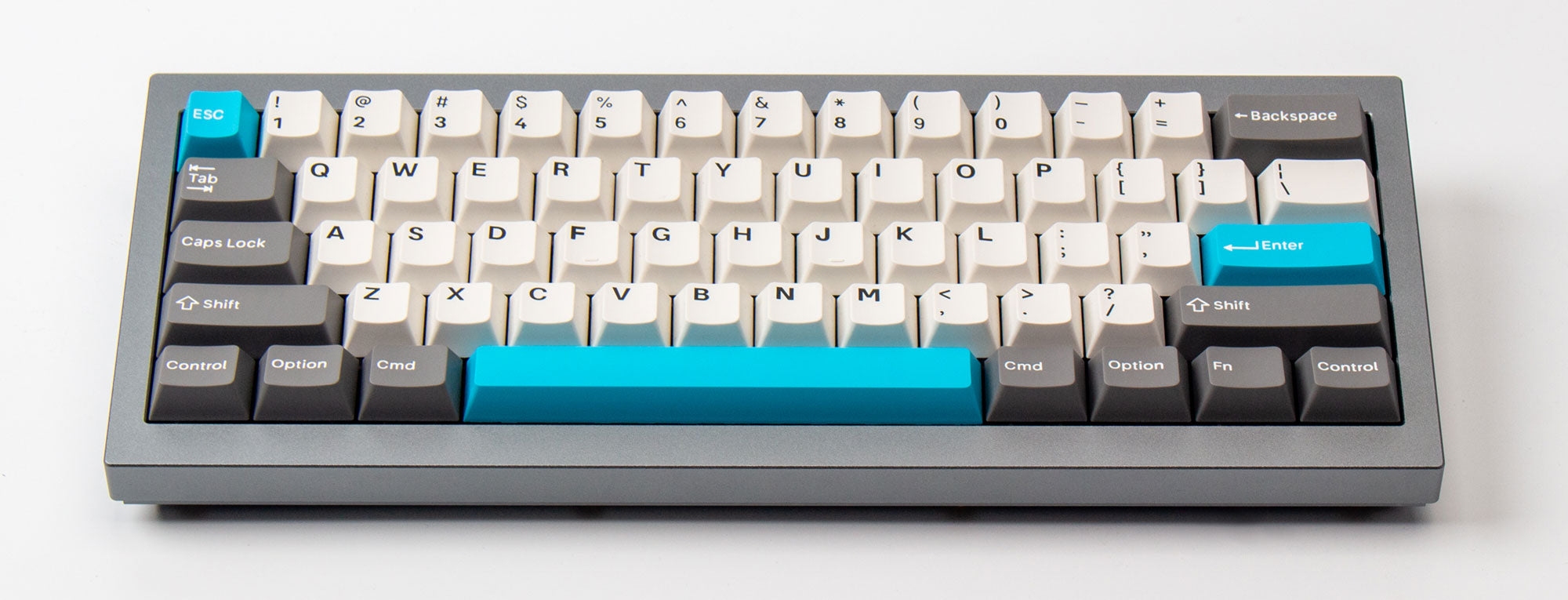 Keychron double-shot PBT Cherry full set keycap set grey white and blue