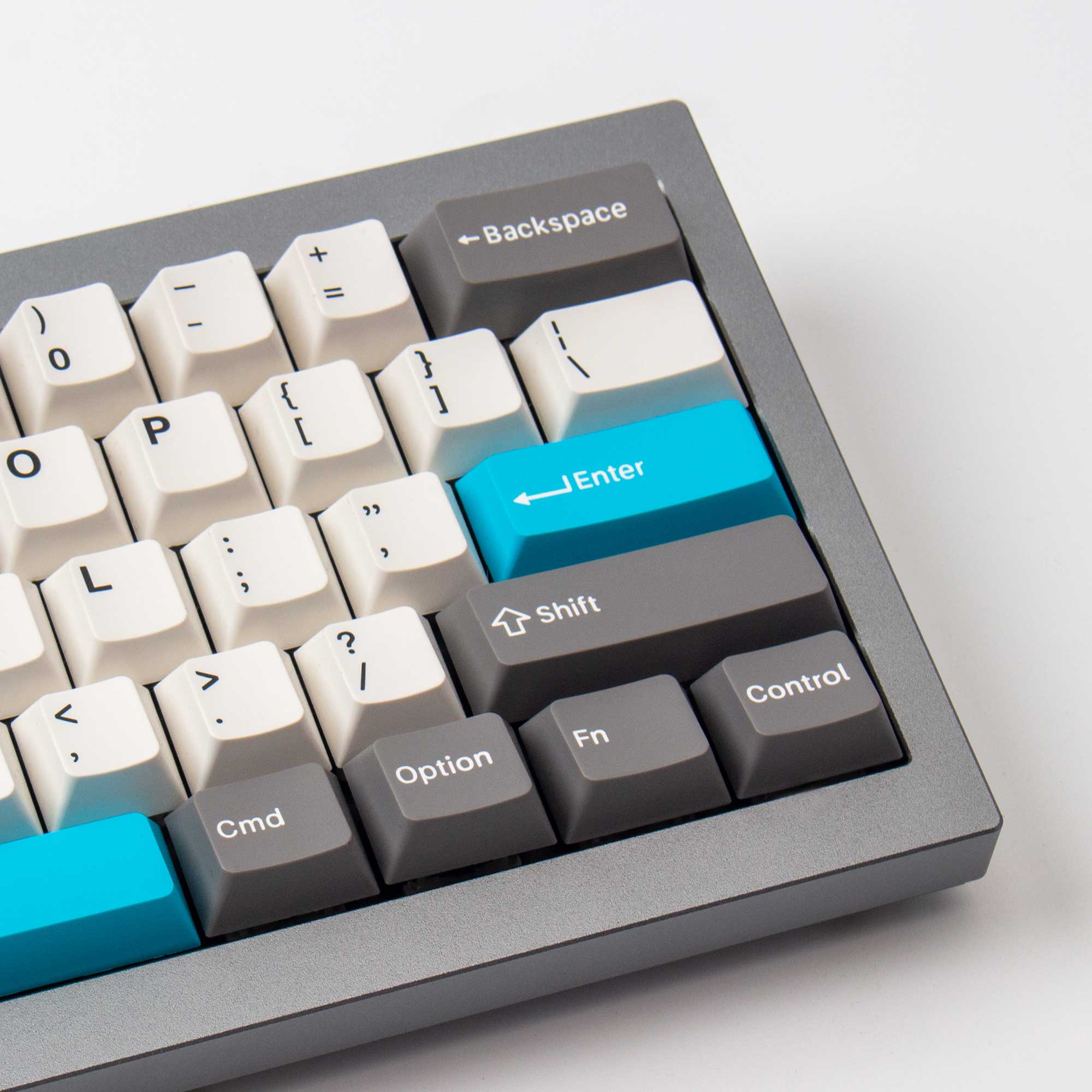 Keychron double-shot PBT Cherry full set keycap set grey white and blue