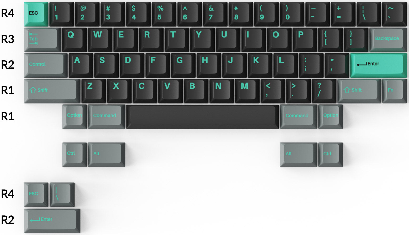 Keychron double-shot PBT Cherry full set keycap set-Hacker Mint