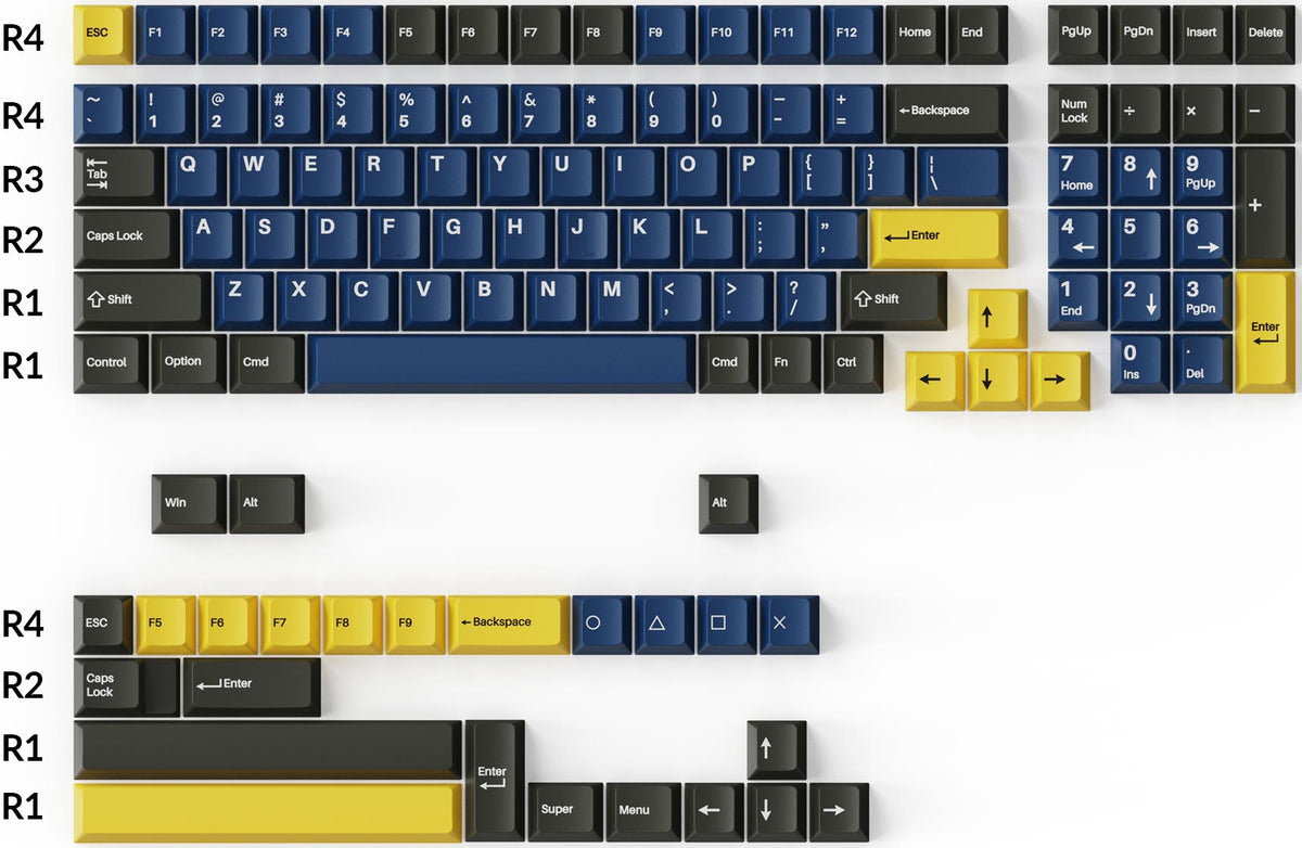 Keychron double-shot PBT Cherry full set keycap set-Royal