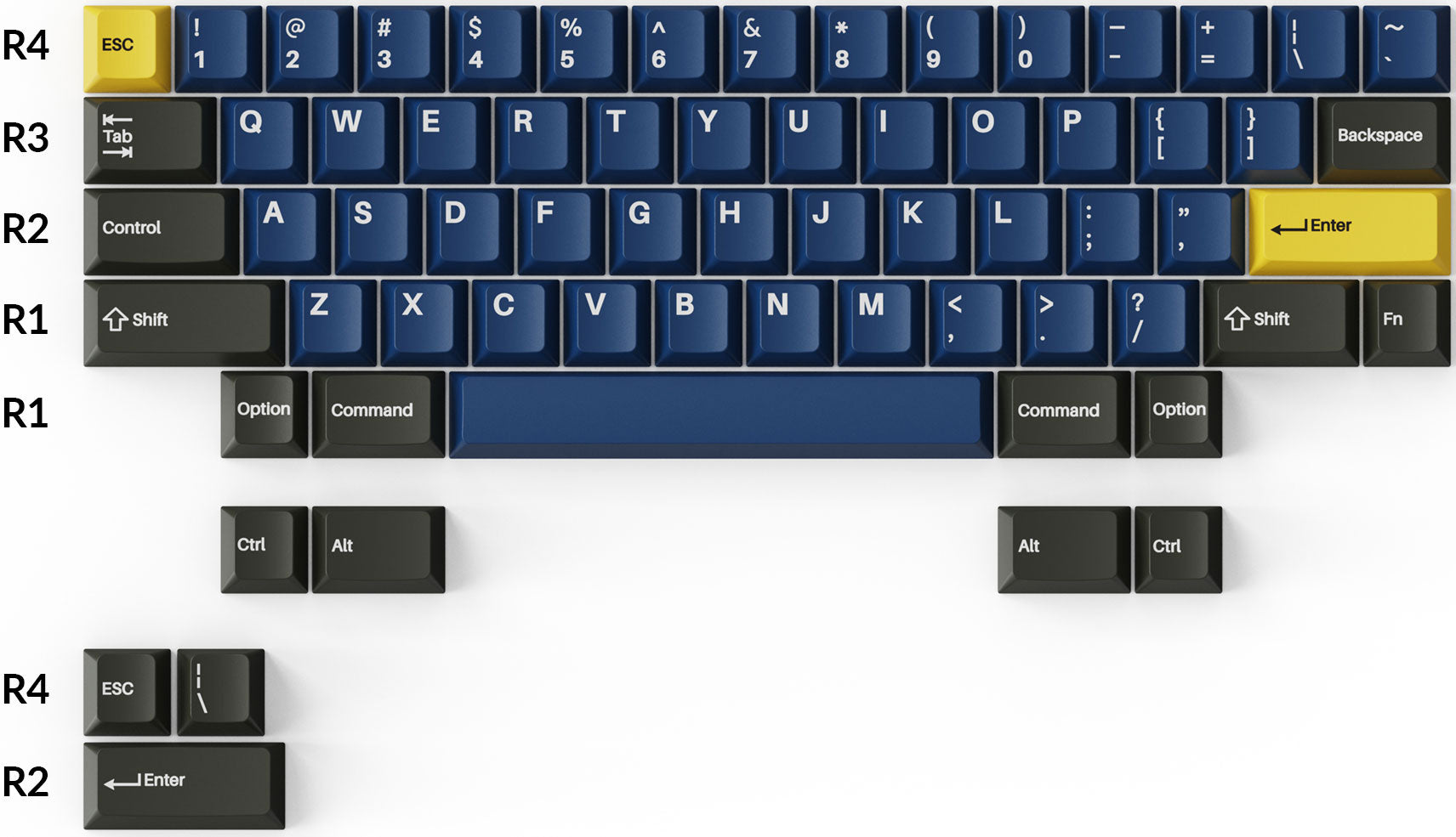 Keychron double-shot PBT Cherry full set keycap set-Royal