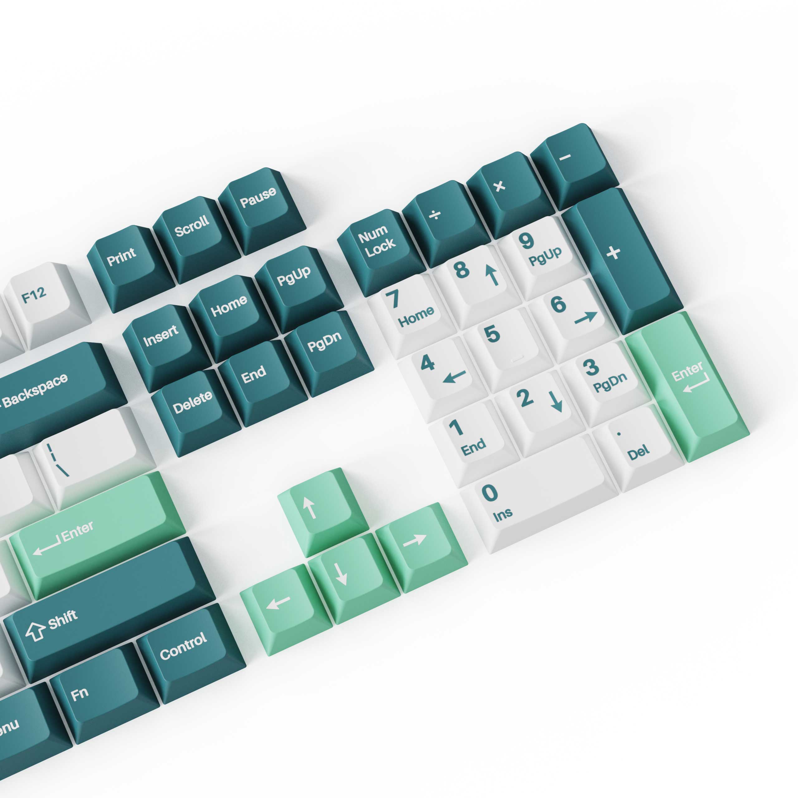 Keychron double-shot PBT Cherry full set keycap set-White Mint