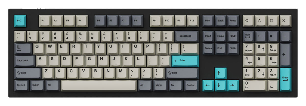 Keychron Double-Shot PBT Cherry Profile Full Keycap Set Dolch Blue on Q6 keyboard