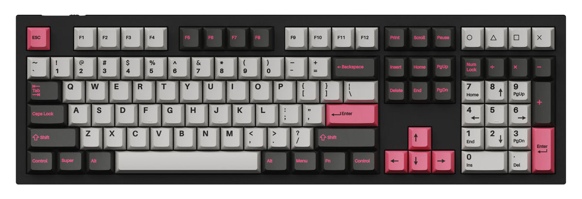 Keychron Double-Shot PBT Cherry Profile Full Keycap Set Dolch Pink on Q6 keyboard