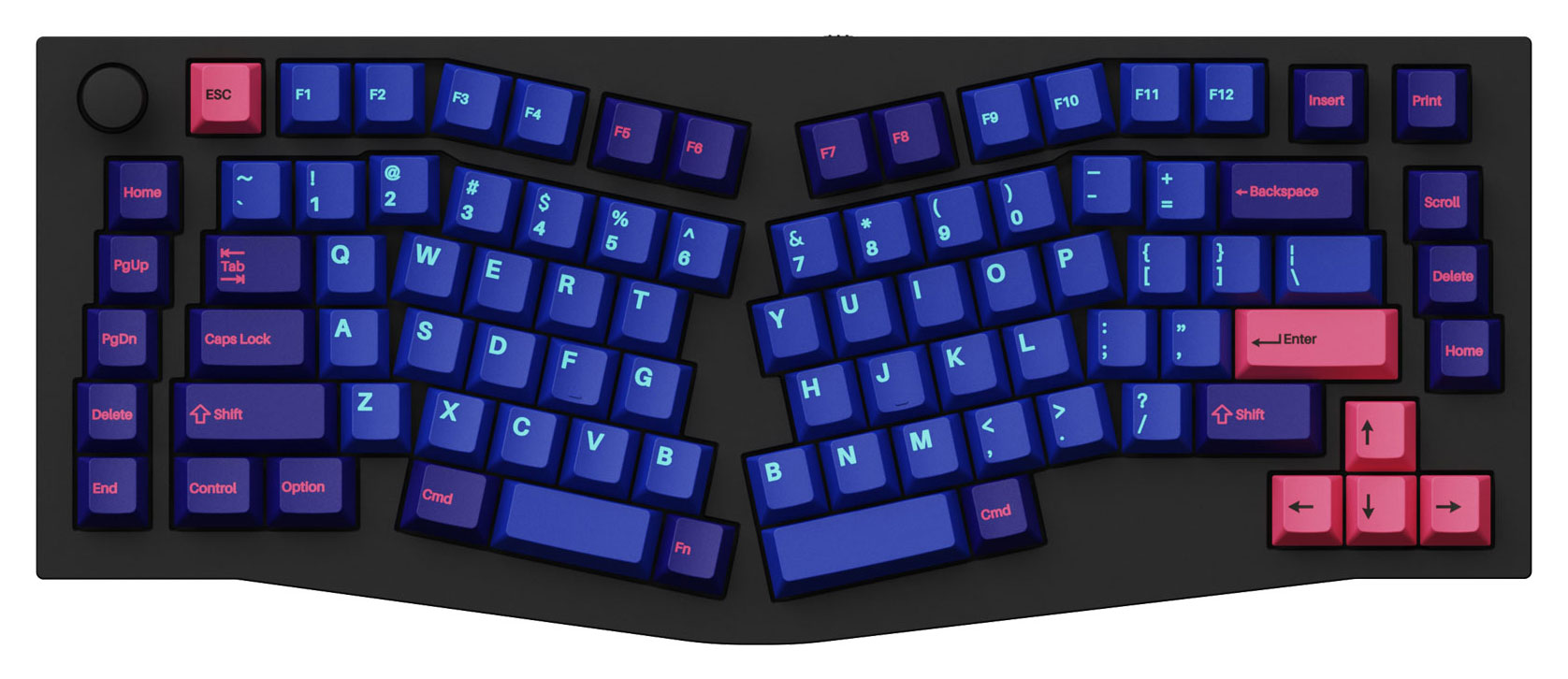 Q10 鍵盤上的 Keychron Double-Shot PBT Cherry Profile 全鍵帽套裝播放器