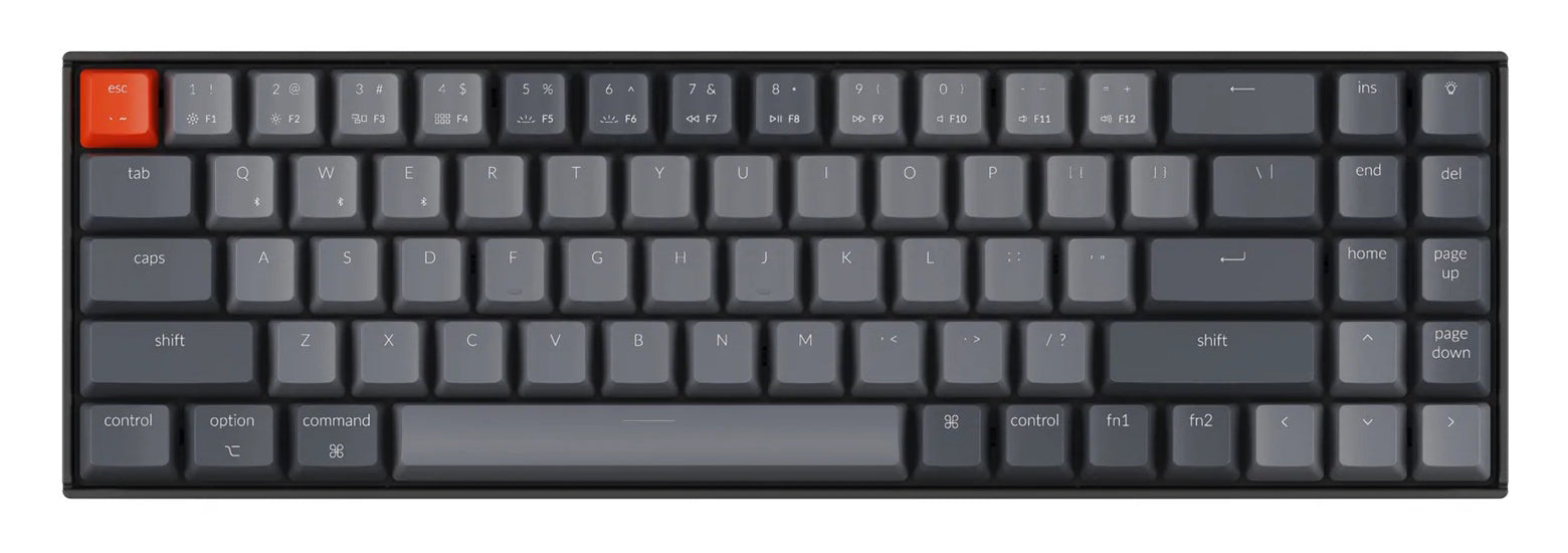 Keychron K14 70-percent compact wireless mechanical keyboard for Mac Windows and hot-swappable with Gateron mechanical switch