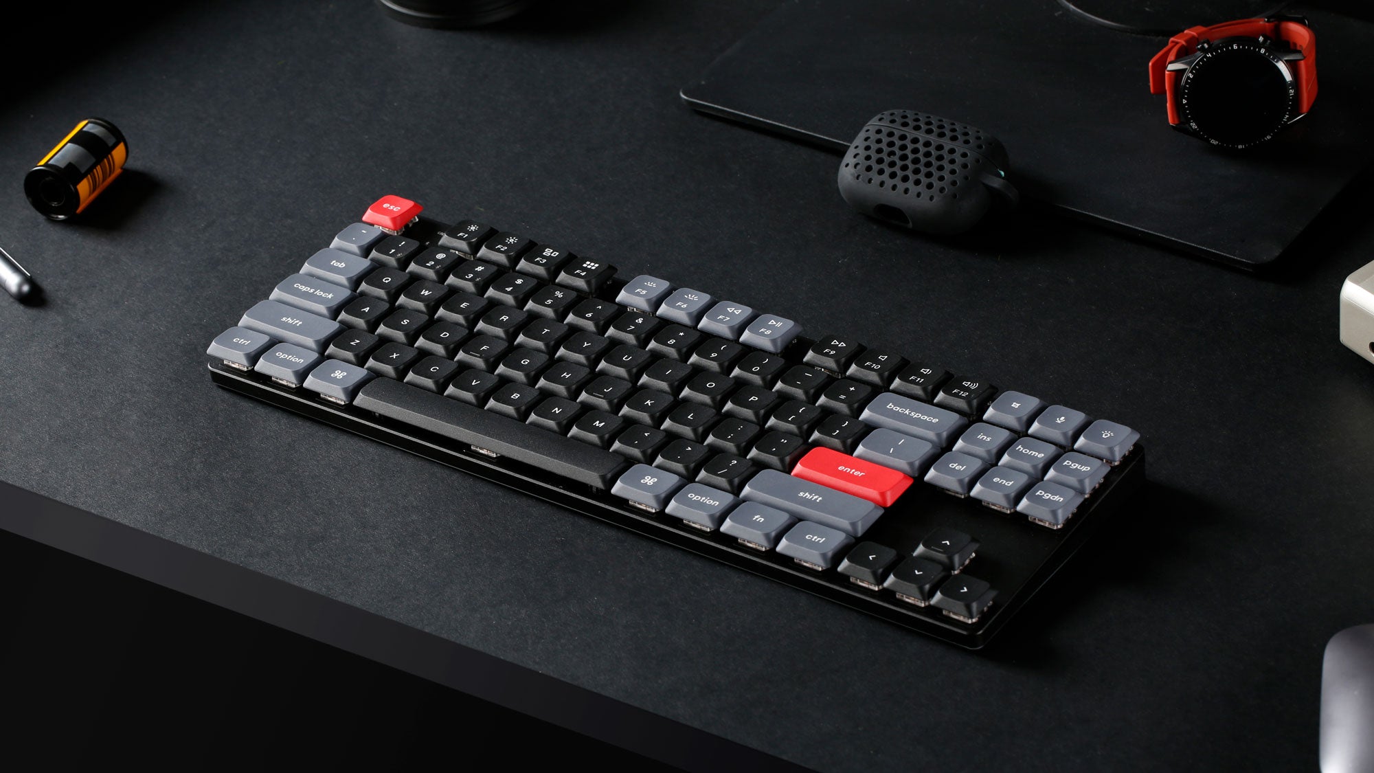 Keychron K1 Pro QMK/VIA Low-Profile Wireless Mechanical Keyboard with an ultra-slim body and hot-swappable