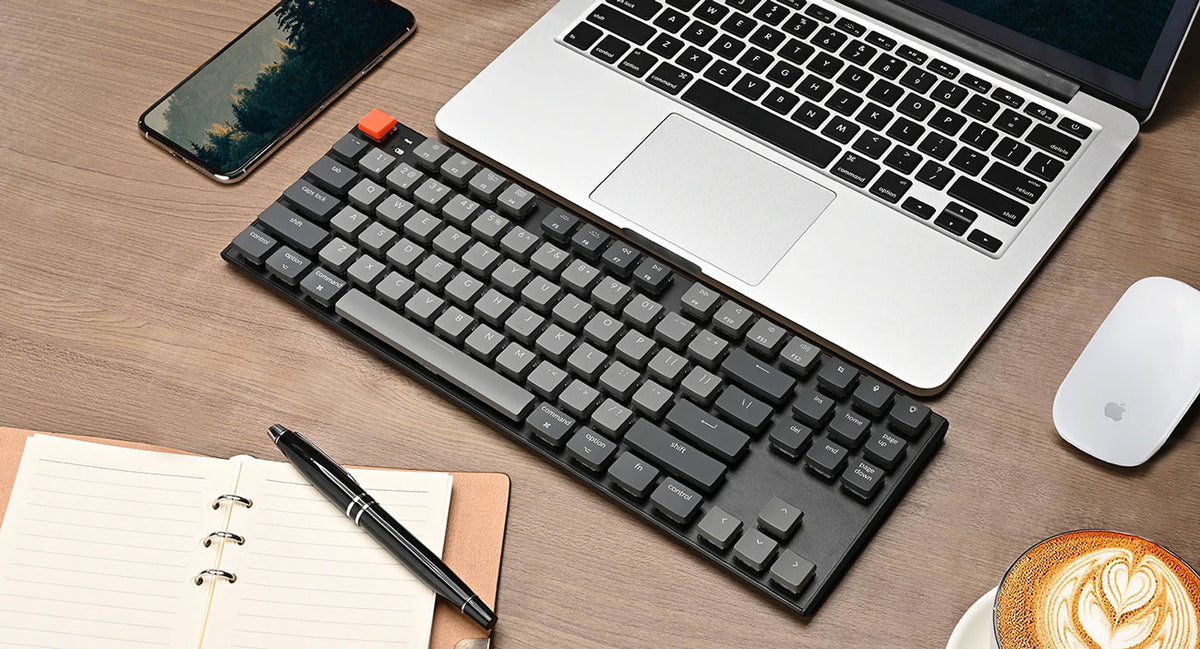 Keychron K1 ultra-slim wireless mechanical keyboard for Mac Windows 87 keys - Gateron low profile mechanical switch RGB backlight