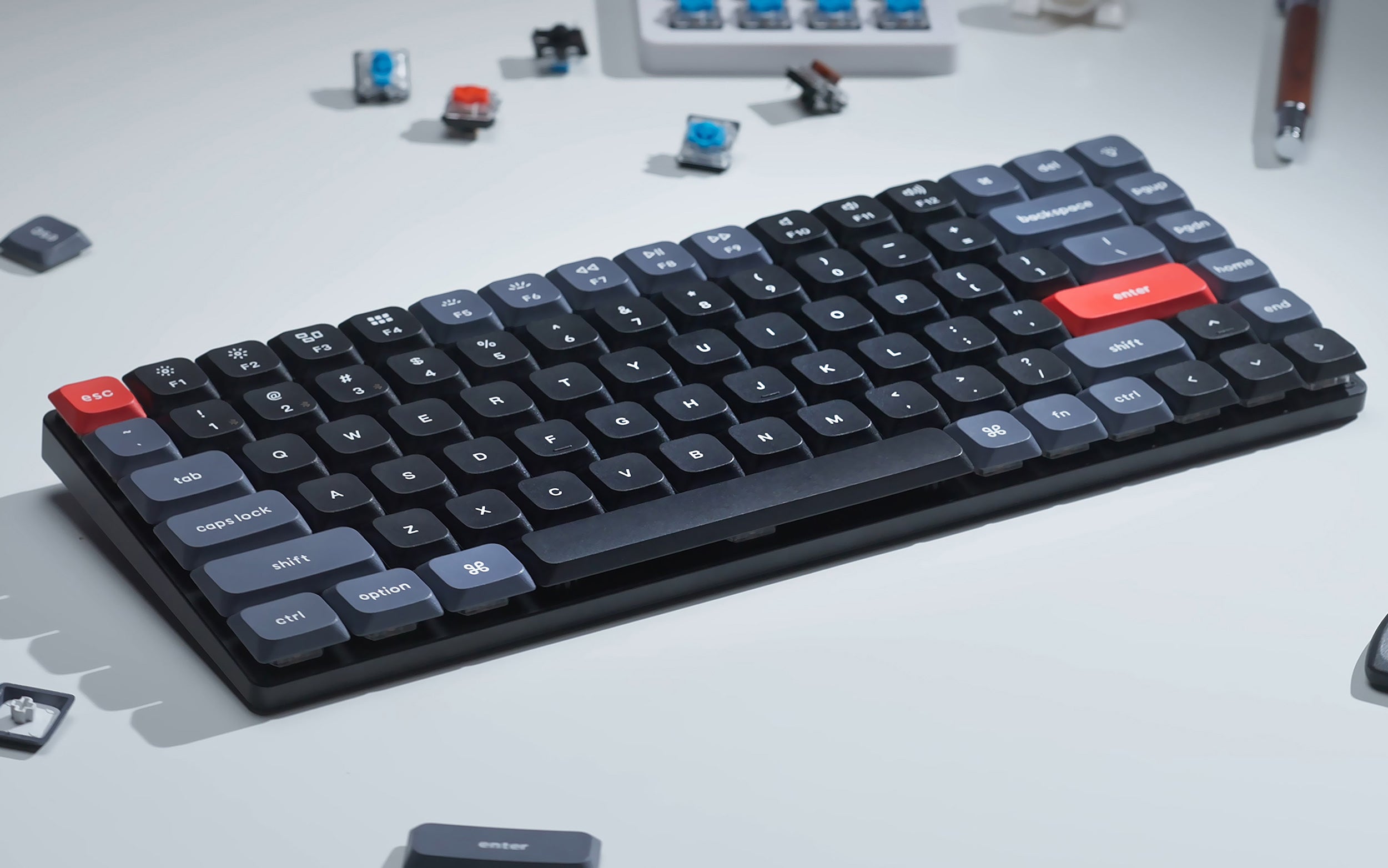 Keychron K3 Pro Qmk/Via Low-Profile Wireless Mechanical Keyboard With An Ultra-Slim Body And Hot-Swappable