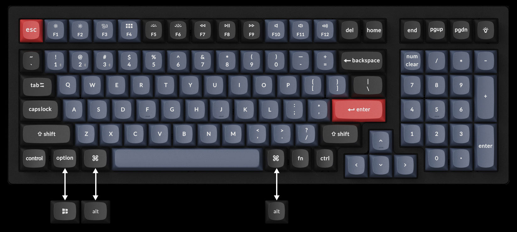 Keychron K4 Pro keyboard layout