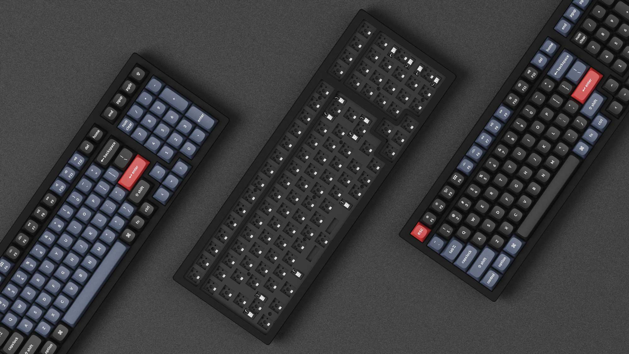 Keychron K4 Pro ホットスワップ対応 RGB アルミニウム フレーム QMK ...