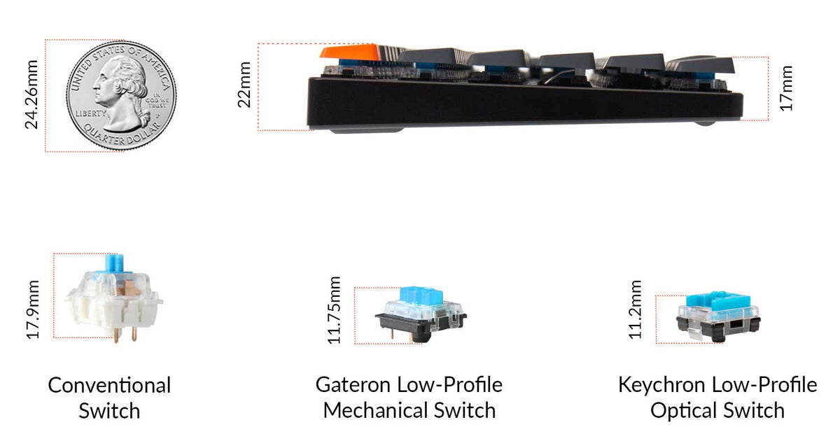 Keychron K5 SE ultra-slim Hot-swappable wireless mechanical keyboard Mac Windows iOS Android Ultra-slim body