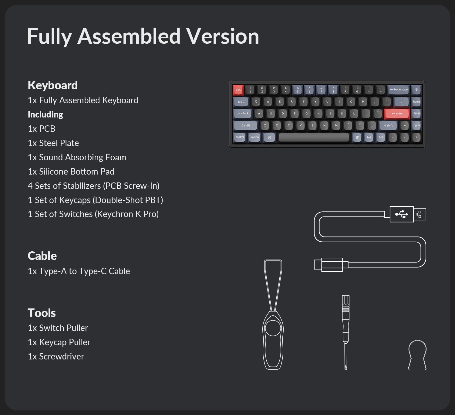 Keychron K6 Pro 包裝內容