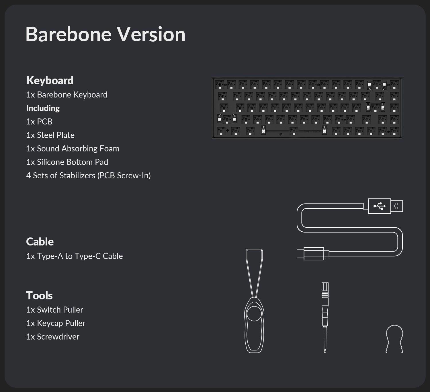 Keychron K6 Pro準系統版包裝內容