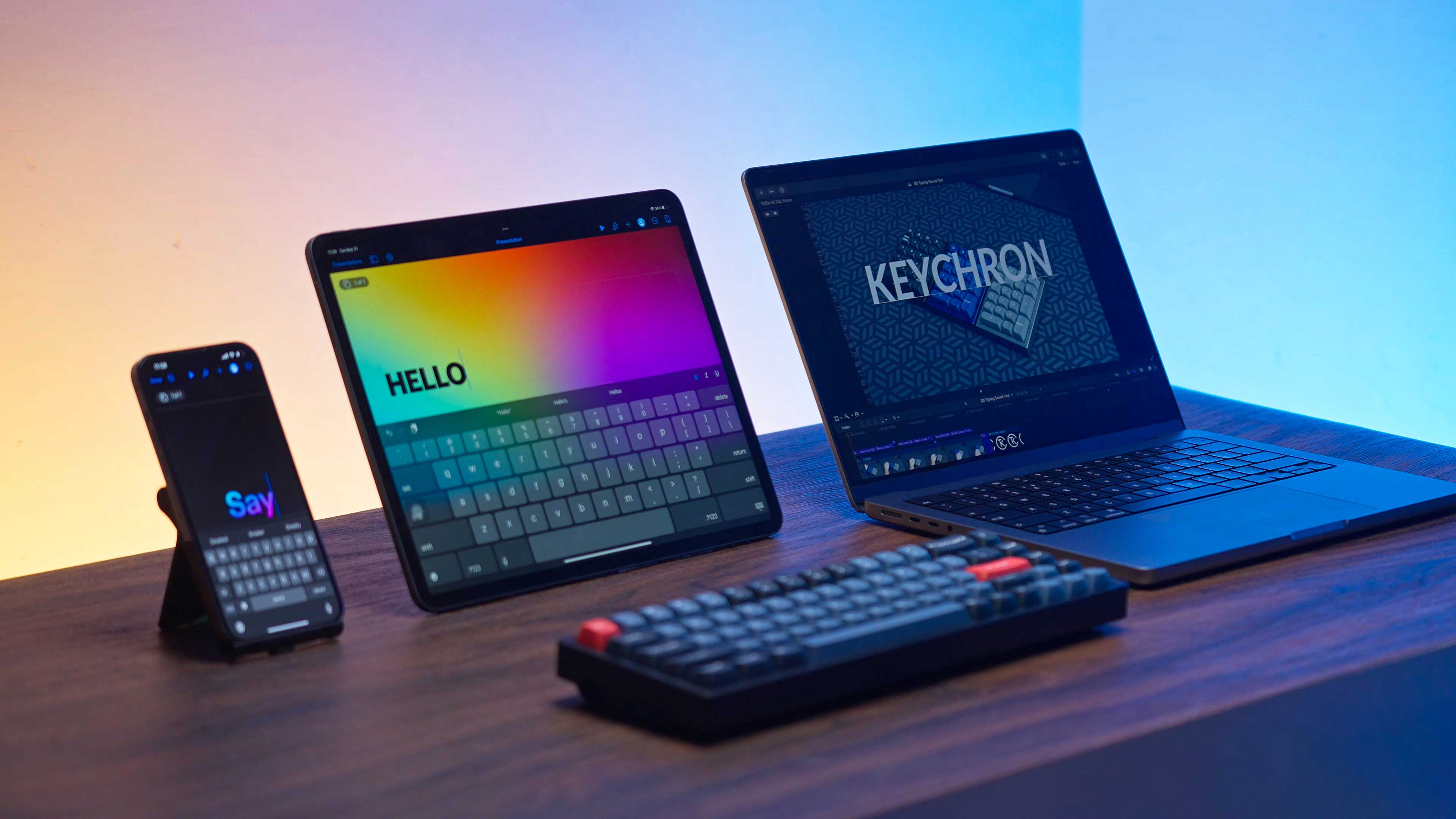 Keychron K6 Pro Qmk / Via لوحة مفاتيح ميكانيكية لاسلكية وسلكية على المكتب