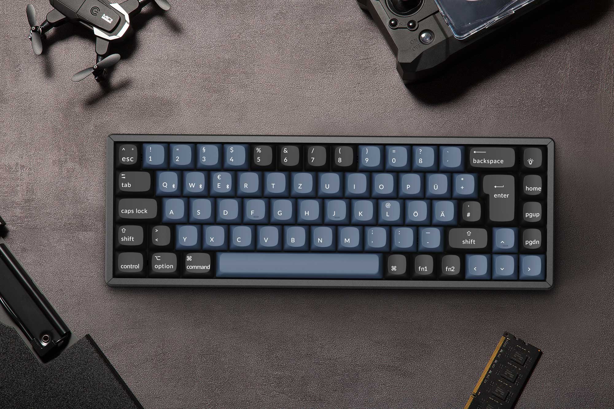 Keychron K6 Pro QMK/VIA Wireless Mechanical Keyboard - ISO Layout