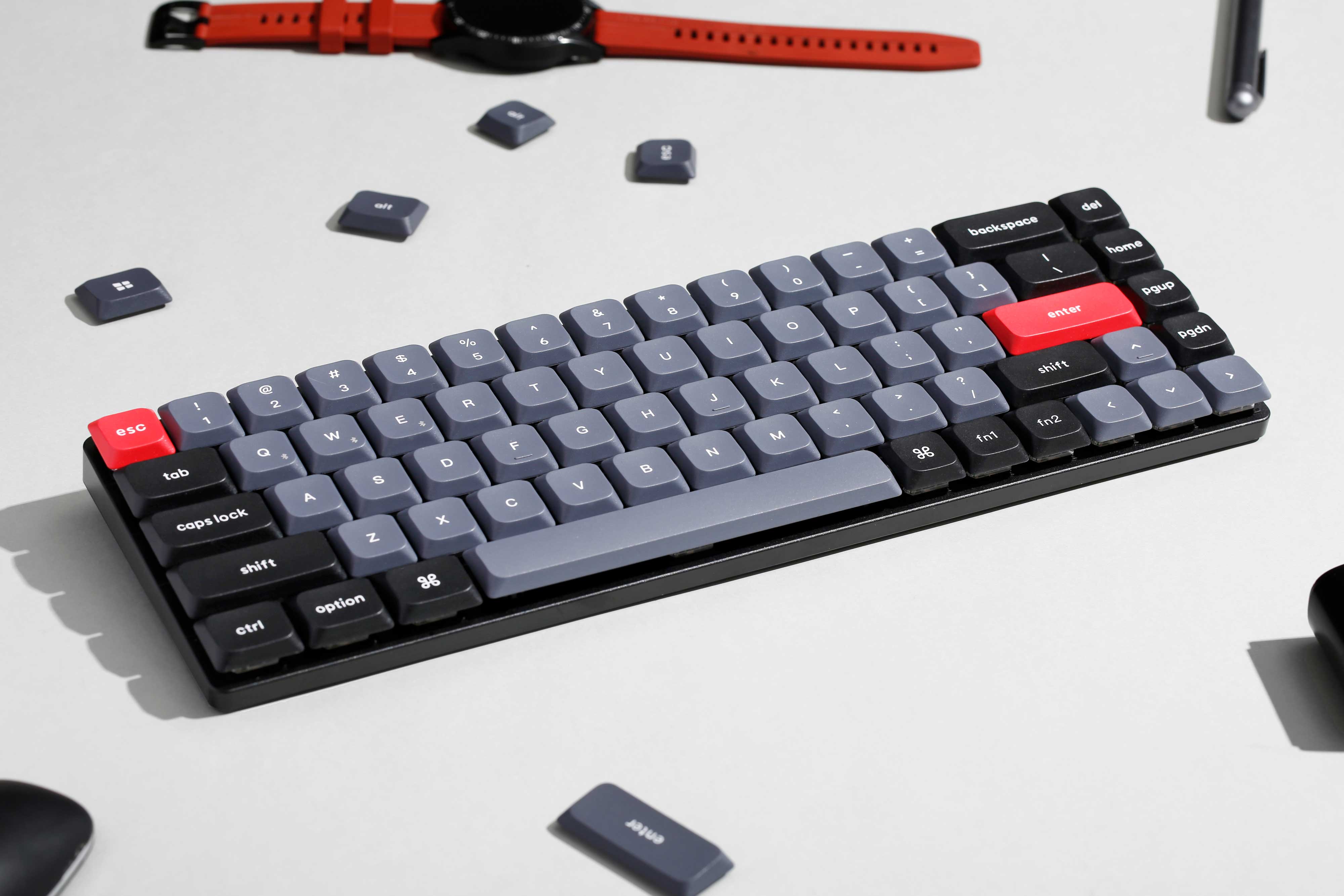 Keychron K7 Pro QMK/VIA Low-Profile Wireless Mechanical Keyboard with low profile double-shot PBT keycaps