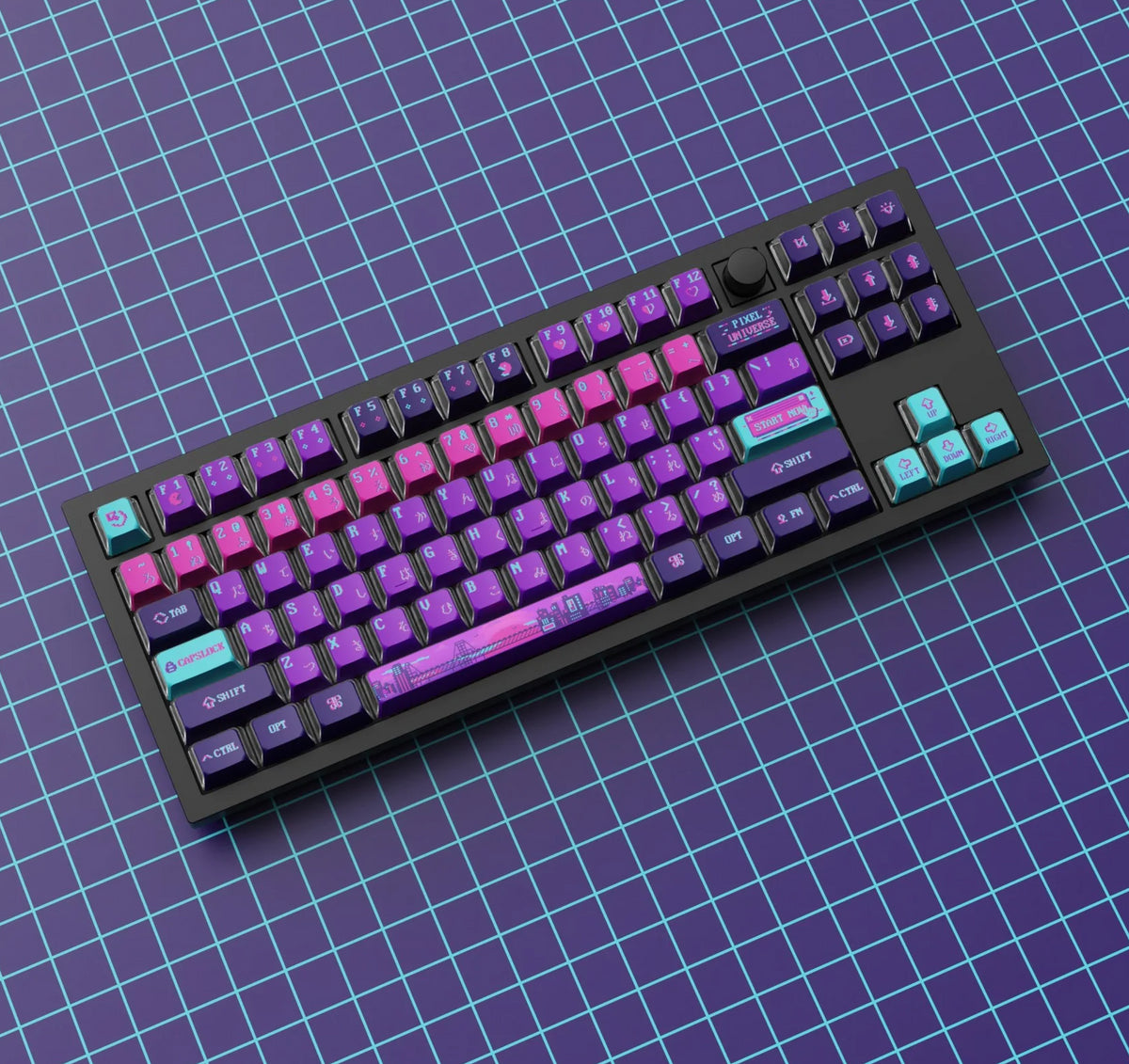 Keychron OEM Profile Dye Sub PBT 全套鍵帽套裝 Pixel Universe