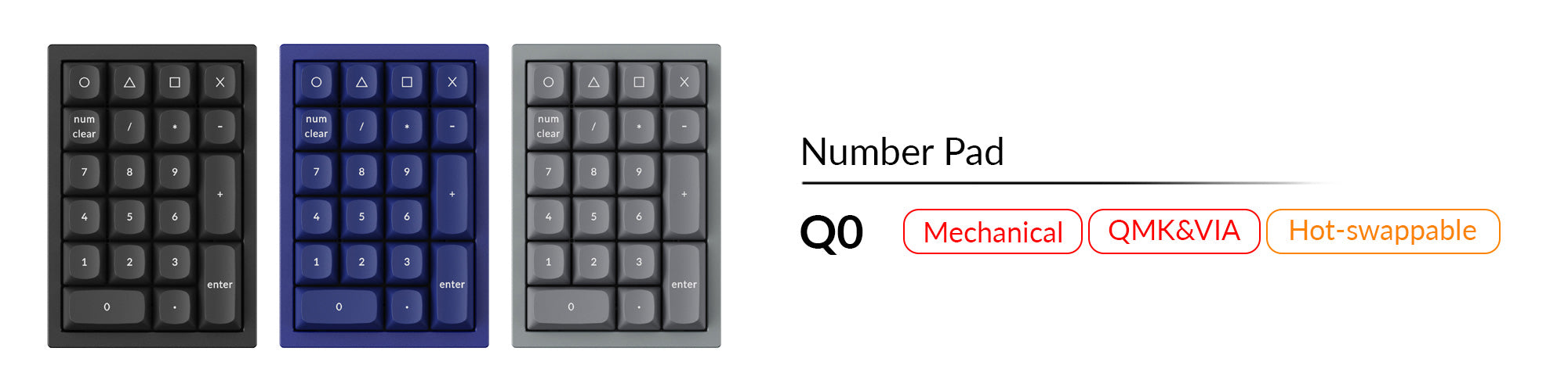 Keychron Q0 mechanical QMK VIA hot swappable number pad