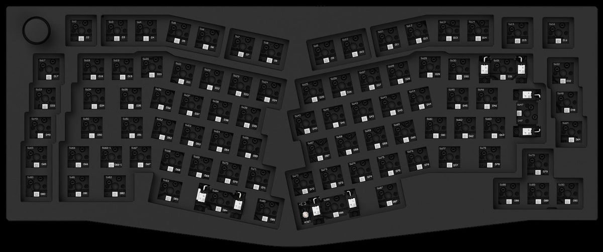 Barebone ISO layout of Keychron Q8 75% Alice Layout Custom Mechanical Keyboard