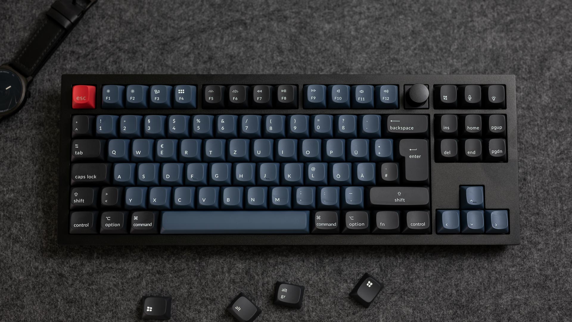 Keychron Q3 German ISO-DE 80% TKL Custom Mechanical Keyboard For Mac And Windows