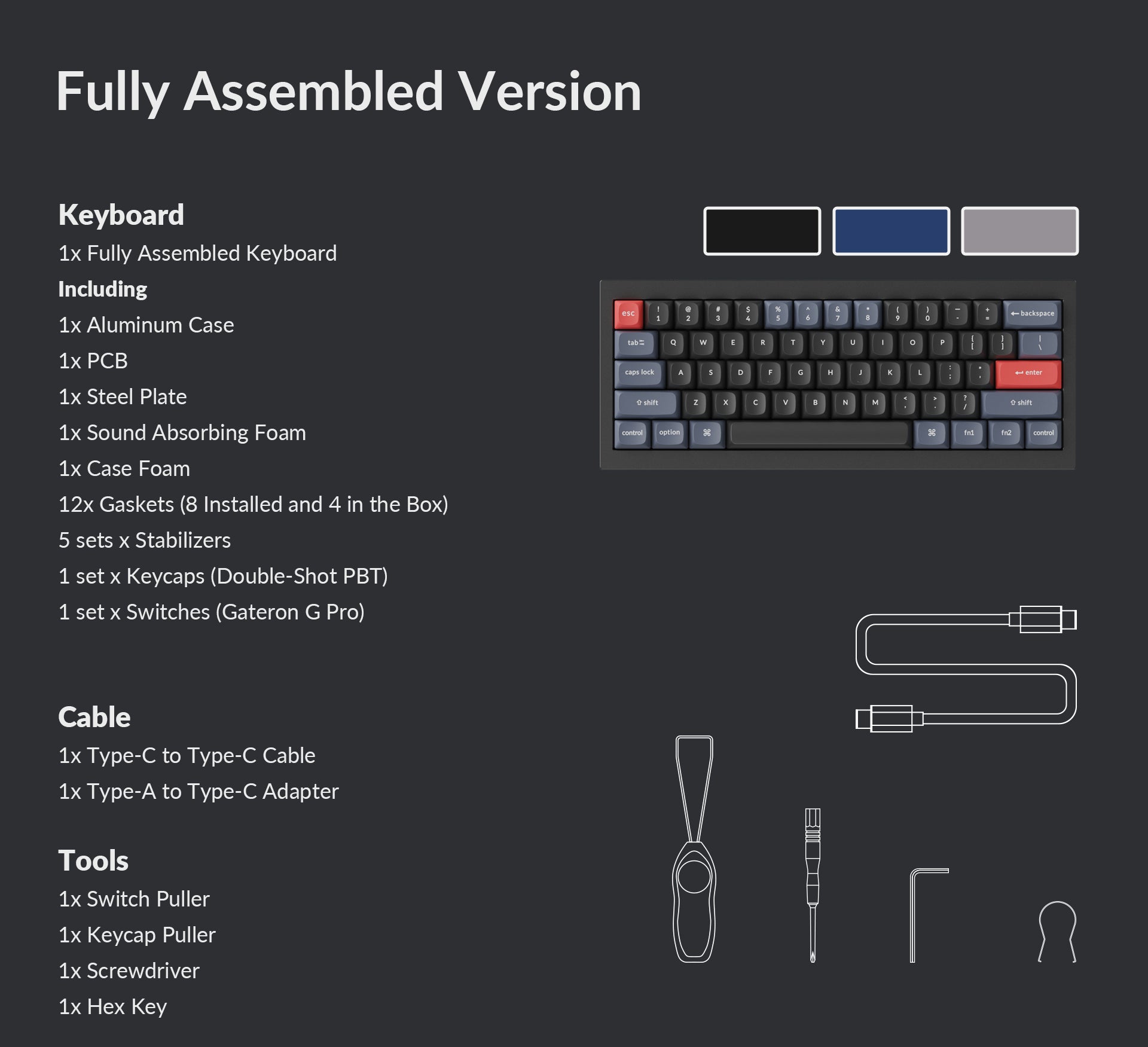 Keychron Q4 60% Percent Layout Mini Custom Mechanical Keyboard