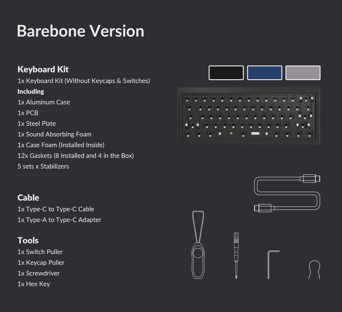 Keychron Q4 60% Percent Layout Mini Custom Mechanical Keyboard