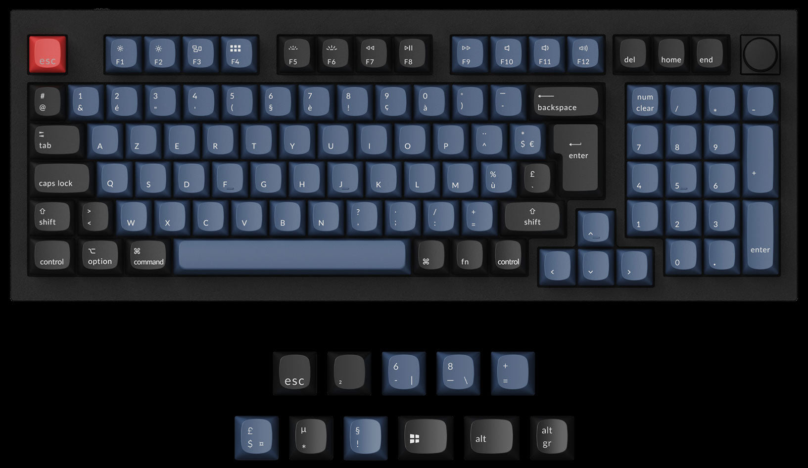 Keychron Q5 French ISO Layout 96% Percent Layout Custom Mechanical Keyboard