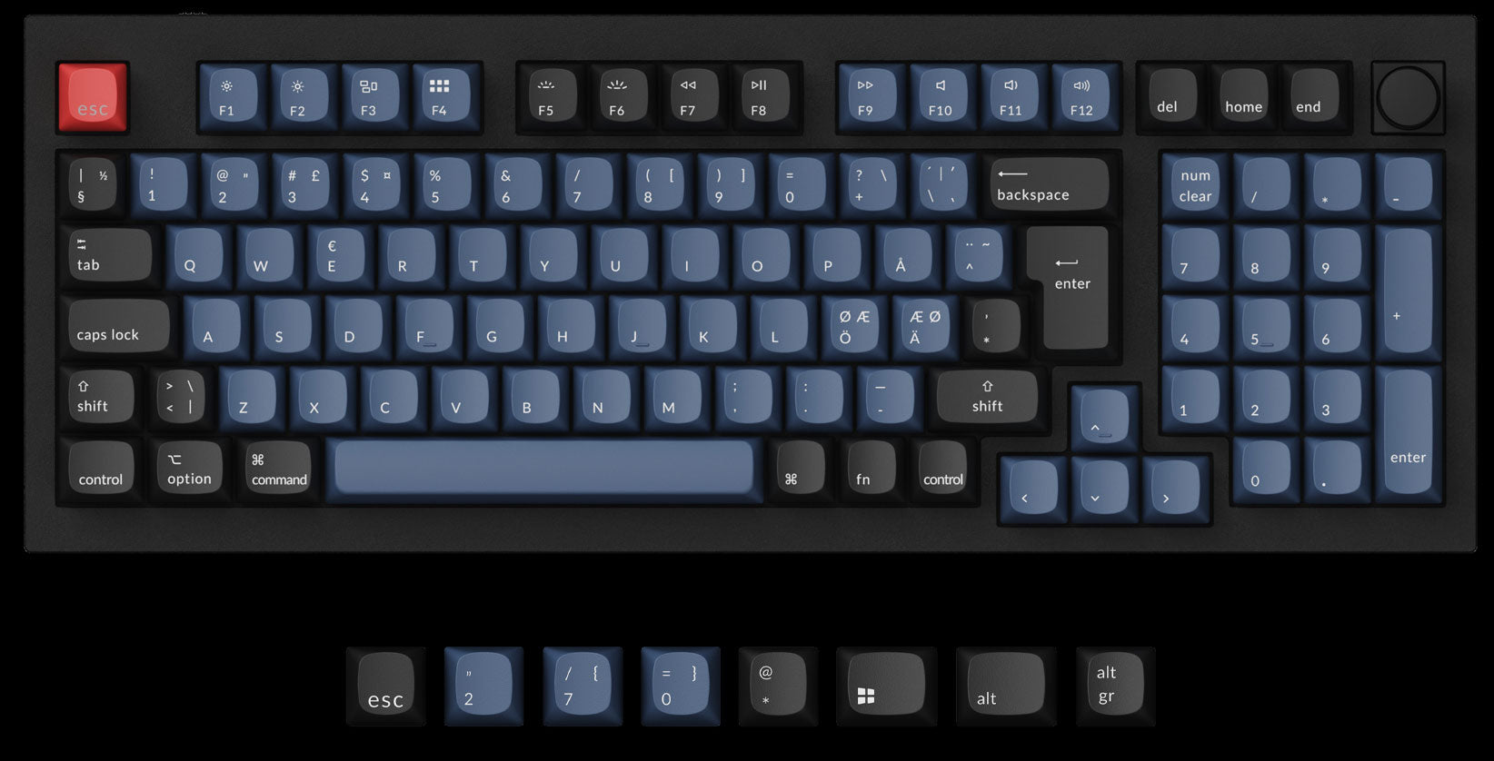 Keychron Q5 Nordic ISO Layout 96% Percent Layout Custom Mechanical Keyboard