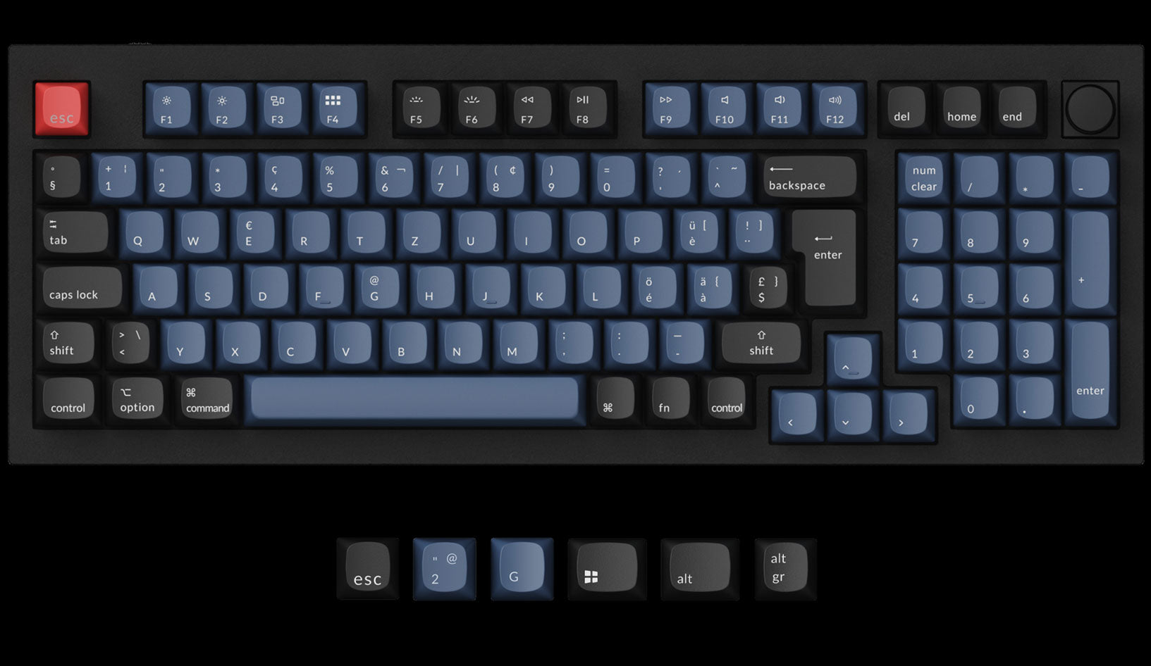 Keychron Q5 Swiss ISO Layout 96% Percent Layout Custom Mechanical Keyboard