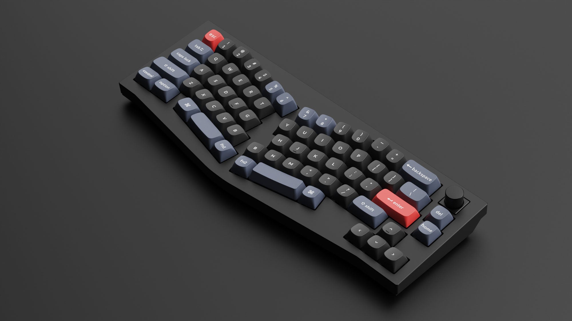 Keychron Q9 Full Customizable Alice layout mechanical keyboard supports QMK VIA with Gasket mount design