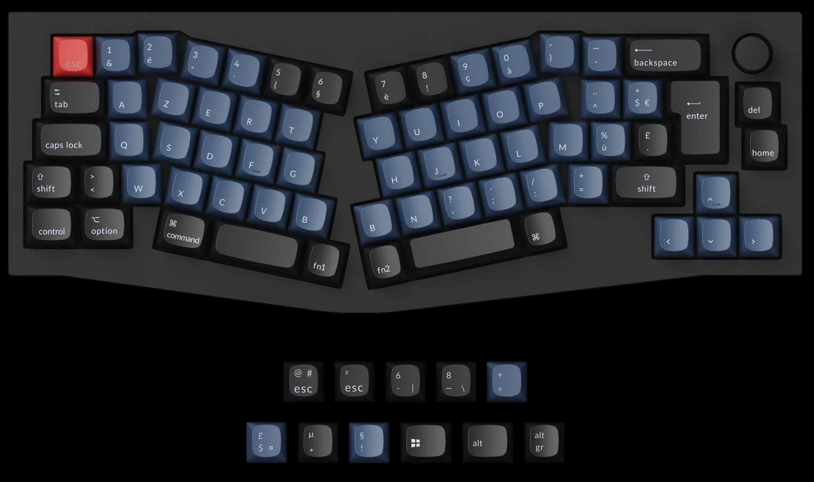 Keychron Q8 French ISO Layout 65% Alice Layout Custom Mechanical Keyboard