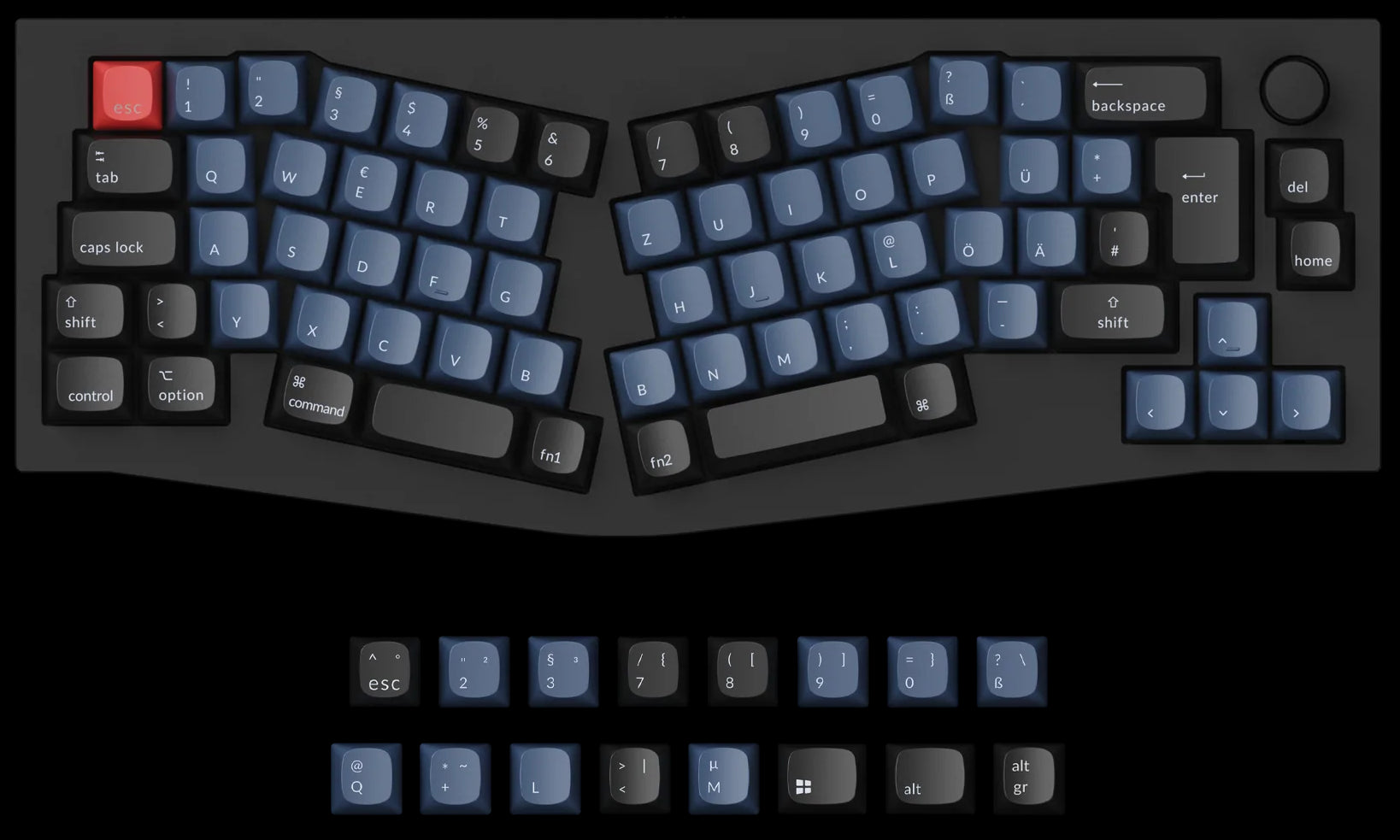 Keychron Q8 German ISO Layout 65% Alice Layout Custom Mechanical Keyboard