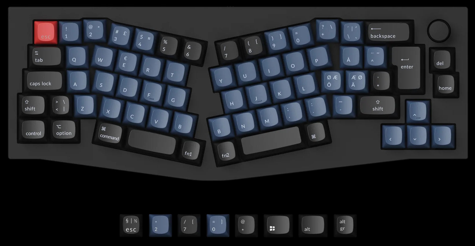 Keychron Q8 Nordic ISO Layout 65% Alice Layout Custom Mechanical Keyboard