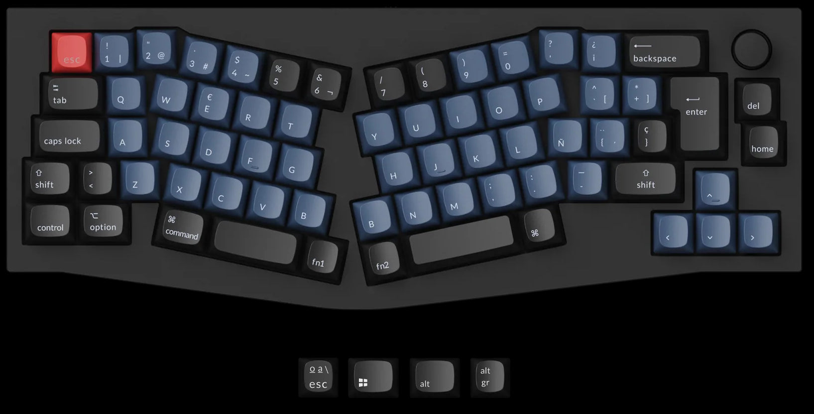 Keychron Q8 Spanish ISO Layout 65% Alice Layout Custom Mechanical Keyboard