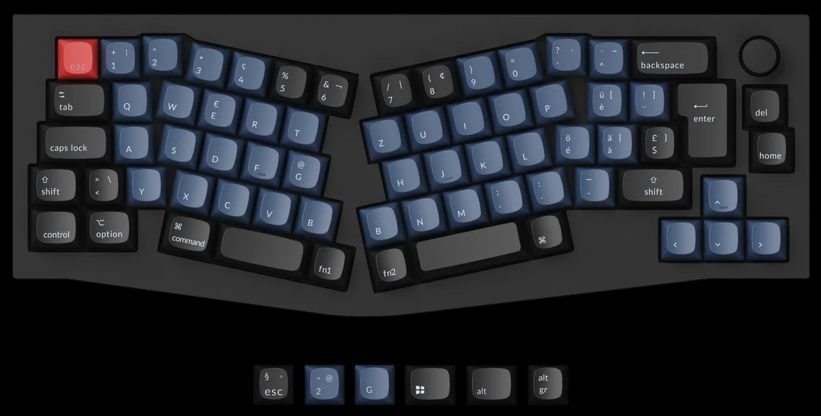 Keychron Q8 Swiss ISO Layout 65% Alice Layout Custom Mechanical Keyboard