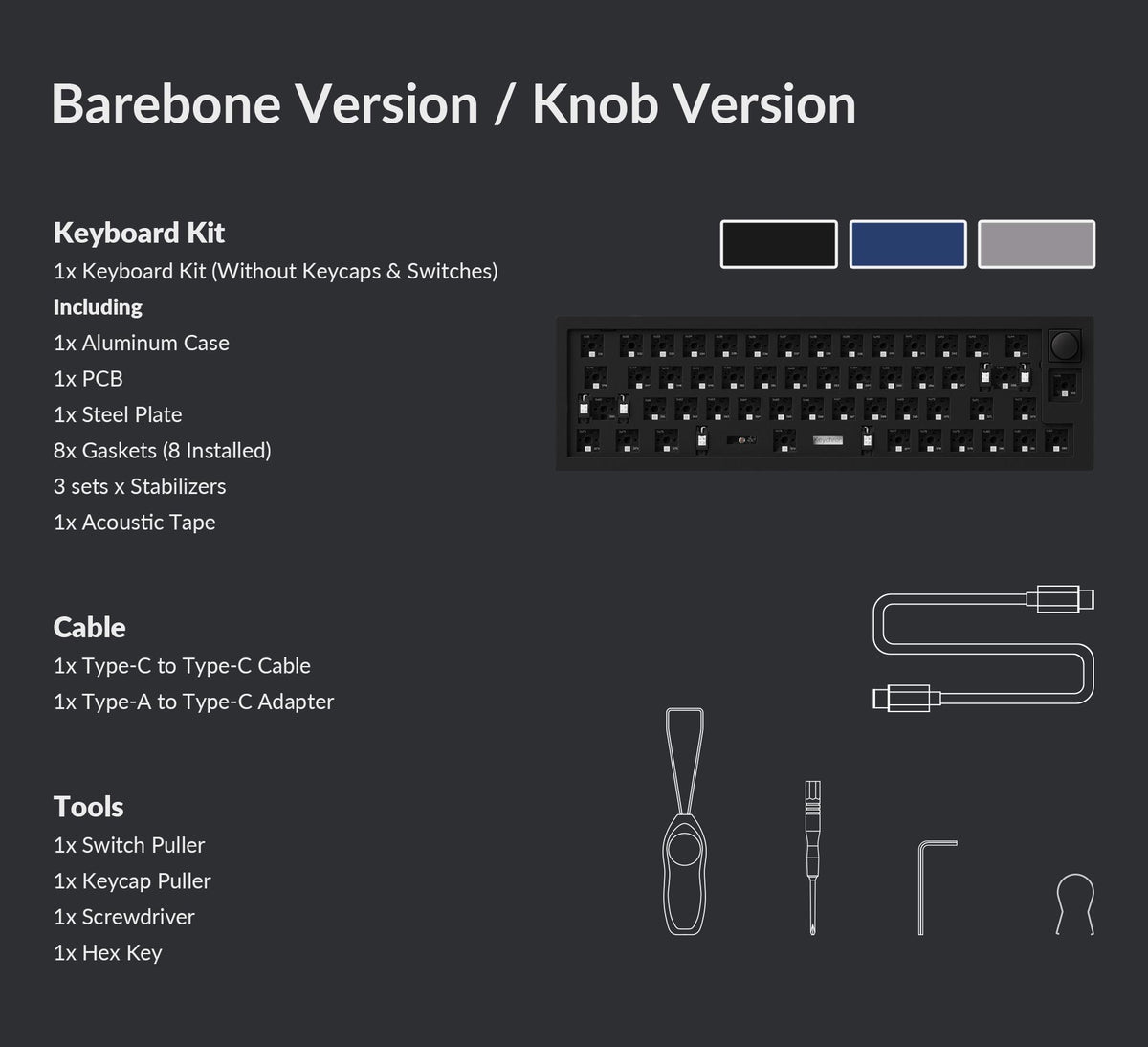 Keychron Q9 40% Percent Layout Mini Custom Mechanical Keyboard