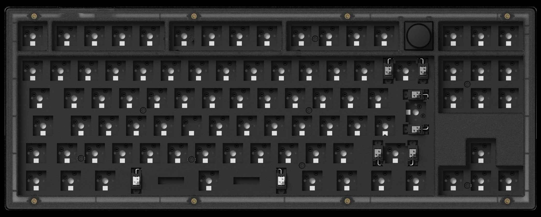 Barebone of Keychron V3 QMK VIA custom mechanical keyboard ISO layout