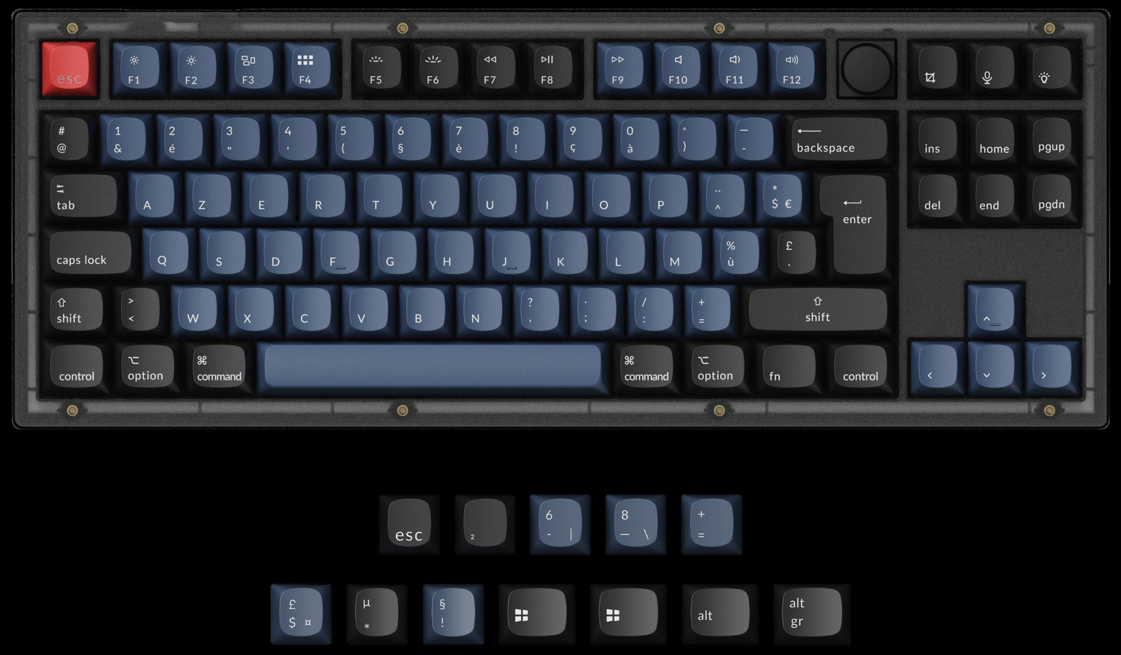 Keychron V3 QMK VIA custom mechanical keyboard ISO French layout