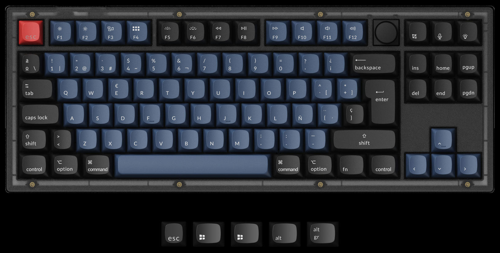 Keychron V3 QMK VIA custom mechanical keyboard ISO Spanish layout