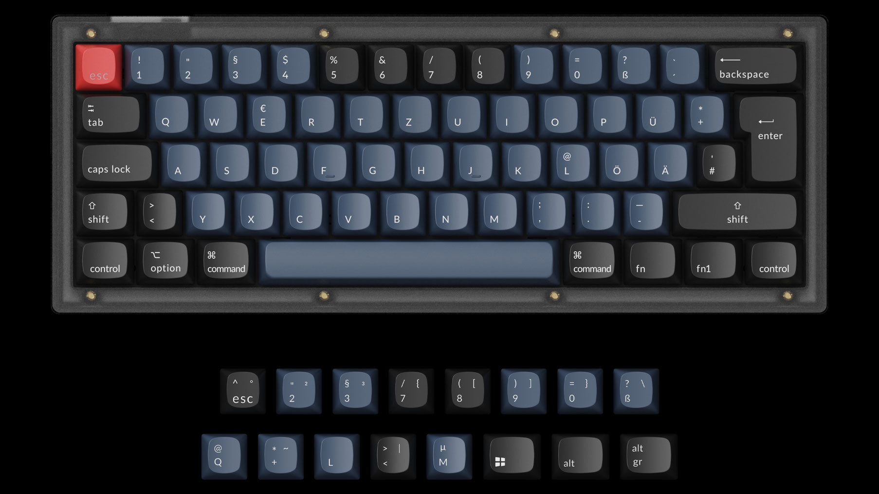Keychron V4 QMK/VIA Custom Mechanical Keyboard German ISO Layout