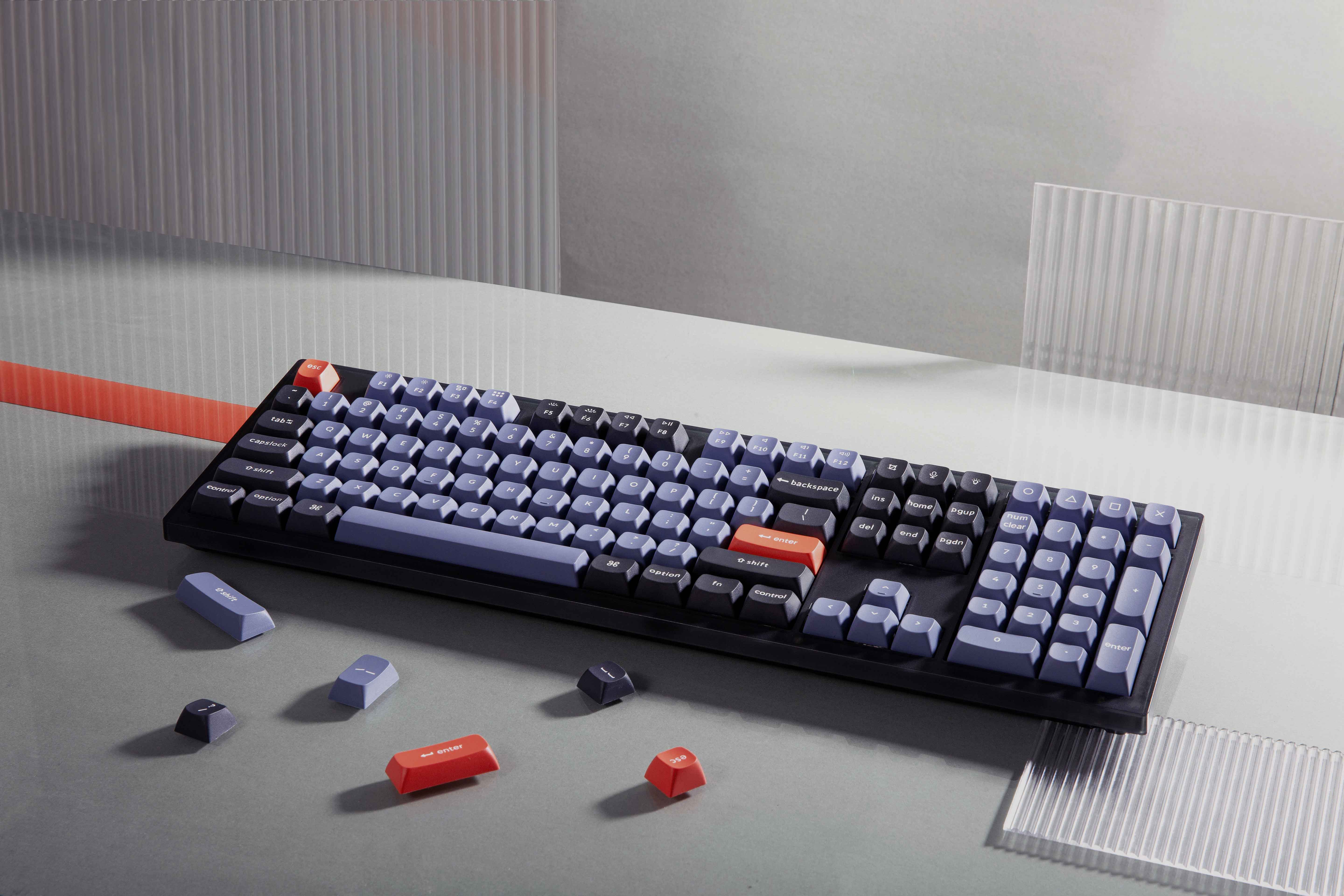 OSA profila dubultās PBT klaviatūras taustiņu vāciņi Keychron V6 Custom Mechanical Keyboard