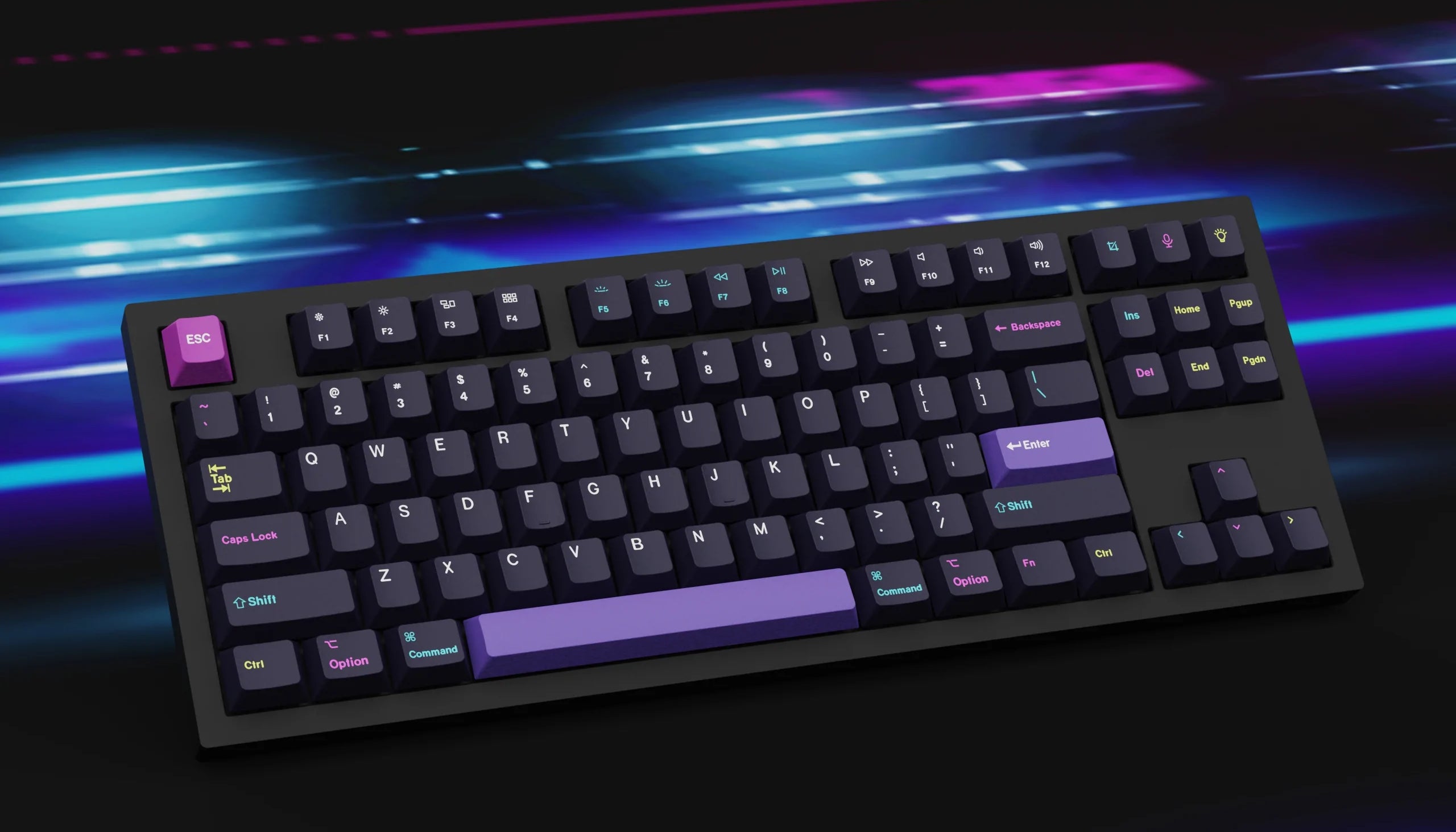 Touchmax Black Theme - OEM Profile Dye-sublimation Gaming Mechanical  Keyboard Artisan Keycaps - 144 Keys