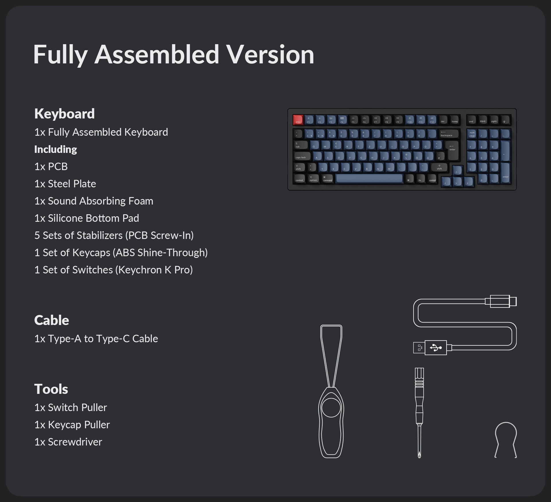 Keychron K4 Pro ISO package content